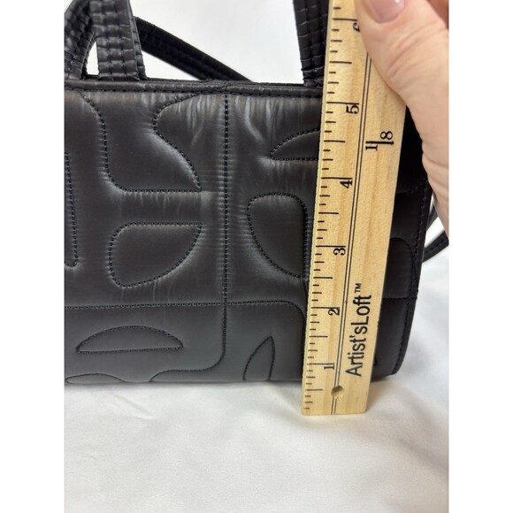 Moose Knuckles x Telfar Shopping Tote Black Nylon Small Crossbody Quilted Logo - Picture 10 of 11